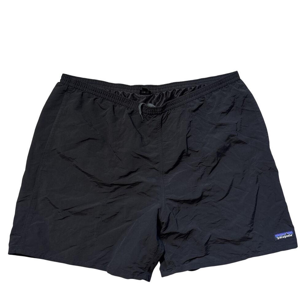 Patagonia Baggies Shorts Mens XXL Black 7" Nylon Swim Trunks Lined 57022